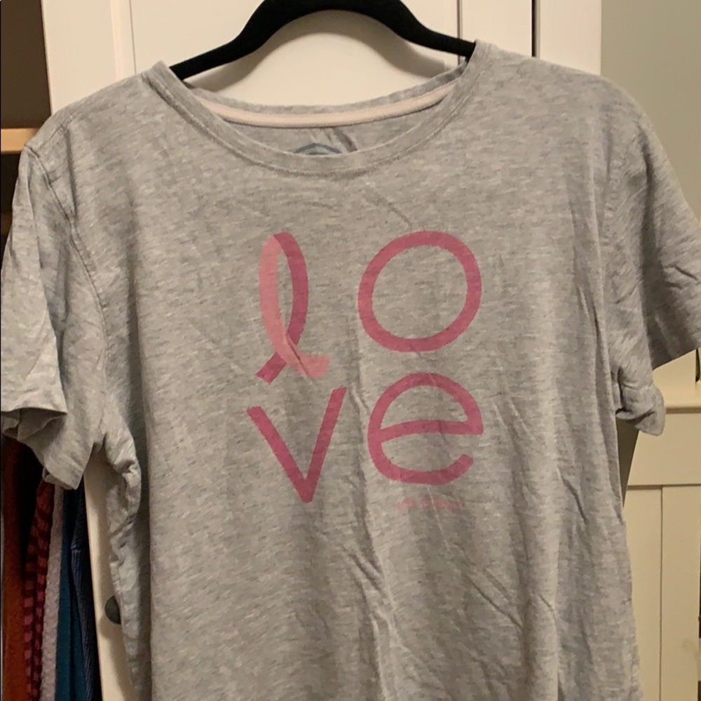 Beast cancer life is good shirts grey and pink